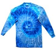 TYEL100 - BLUE JERRY LONG SLEEVE TYE DYE SHIRT