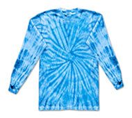 TYEL103 - SPIDER BABY BLUE LONG SLEEVE TYE DYE SHIRT