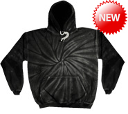 TYEH107 - SPIDER BLACK TYE DYE HOODIE