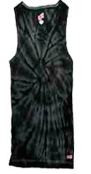 TYET100 - SPIDER BLACK SOFFEE RIBBED TANK