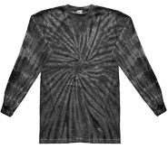 TYEL104 - SPIDER BLACK LONG SLEEVE TYE DYE SHIRT