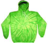 TYEH110 - SPIDER LIME TYE DYE HOODIE