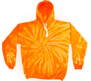 TYEH109 - SPIDER ORANGE TYE DYE HOODIE