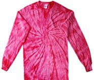 TYEL108 - SPIDER PINK LONG SLEEVE TYE DYE SHIRT