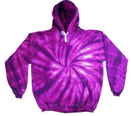 TYEH104 - SPIDER PURPLE TYE DYE HOODIE