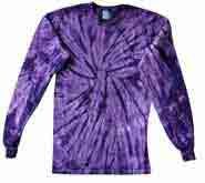 TYEL109 - SPIDER PURPLE LONG SLEEVE TYE DYE SHIRTS