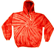 TYEH105 - SPIDER RED TYE DYE HOODI