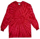 TYEL110 - SPIDER RED LONG SLEEVE TYE DYE