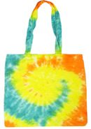TYEDYEBAG3 - YELLOW ORANGE SWIRL TOTE BAGS